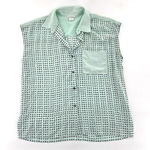 Club Monaco silk abstract print Patterned blouse office work‎ professional small